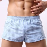 Ouzey Men Boxer Shorts Underwear Cotton Underpants Breathable Solid Color Home Underpants Sleepwear Cueca Boxer Para Hombre