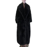 Ouzey Winter Oversized Thick Warm Soft Black Shaggy Maxi Faux Fur Coat Women Loose Casual Floor Length Furry Overcoat 2025