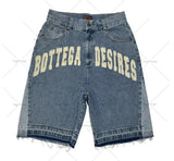 Ouzey Street Jeans New Fashion Oversized Embroidery Loose Denim Shorts Male Y2K Harajuku Retro Popular Casual High Waist Shorts Pants