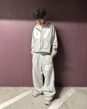 Ouzey 07even casual y2k zipper cardigan fashion hoodies women and men street sweatpants set sweatshirts tracksuit men clothing