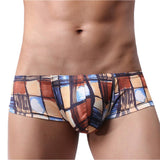 Ouzey Boxer Mens Underwear Men Low Waist Print Boxers Panties Breathable Boxershorts Men U Pouch Bikini Shorts  Underwear