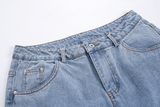 Ouzey 3390 BLUE STRAIGHT DENIM JEANS