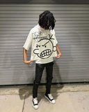 Ouzey 90s Streetwear Harajuku Hip Hop Graphic T Shirts Y2K Top Streetwear Men Women Clothing Cartoon Kid Print Short Sleeve  New Oversized T Shirt