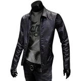 Ouzey 2024 New Men's Genuine Leather Jacket Casual Style Vintage Slim Fit Smooths Your Silhouette Cool Blazer For Autumn Winter