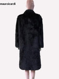 Ouzey Winter Long Thick Warm Hairy Shaggy Soft Faux Tuscan Fur Coat Women Single Breasted Luxury Fluffy Furry Overcoat