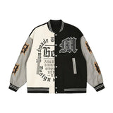 Ouzey 2024 American baseball uniform men's spring and autumn trendy brand Y2K retro trend all-match casual embroidery jacket