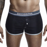 Ouzey Cyber Monday Sales Men's Boxer Shorts Comfortable Underwear Men Boxers Home Shorts Pajama Bottoms Shorts Lounge Underpants Male Sleepwear