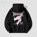 Ouzey Heavyweight American leading graffiti hooded sweatshirt for men and women in autumn and winter, lazy style tops and jackets