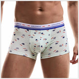 Ouzey 2024 Personality trend boxers, modal print boxers, men's underwear, breathable and comfortable mid-waist pants