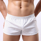 Ouzey Men Boxer Shorts Underwear Cotton Underpants Breathable Solid Color Home Underpants Sleepwear Cueca Boxer Para Hombre