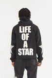 Ouzey dandys world Fall/Winter 2025 New American Retro Trend Letters Star Embroidery Oversize Hoodie Men's Y2K Harajuku Hip-Hop Gothic Casual Coat