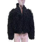 Ouzey Spring Winter Short Oversized Black Fuzzy Thick Warm Faux Fur Coat Women Fluffy Jacket Furry Hoodie Streetwear 2025