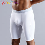 Ouzey Long Boxer Cotton Men's Panties Seamless Family Boxershorts  Underwear Boy Underpants  Male Shorts Sport Pants