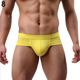 Ouzey Fashion Men's  Underwear Simple Solid Color Boxer Briefs Shorts Bulge Pouch Comfy Soft Underpants Trunks Трусы Мужские 2024