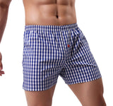 Ouzey Men's Underwear Classic Plaid Boxers Shorts Cotton Soft Trunks Loose Men Underpants Homens Cueca Boxer Man Pants Wfk03