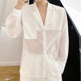 Ouzey Translucent Organza Blazer