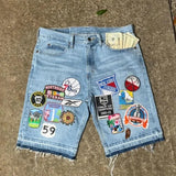 Ouzey Street Personality Pocket Stitching Star Denim Skirt Female Y2K Summer New Slim High Waist Hot Girl A-bag Hip Skirt Pants Skirt