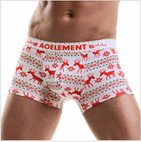 Ouzey 2024 Personality trend boxers, modal print boxers, men's underwear, breathable and comfortable mid-waist pants