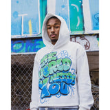 Ouzey Hip-hop cartoon letter print oversized y2k hoodies men clothing 2000s harajuku street trend fashion versatile baggy sweatshirts