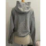 Ouzey Personalized Simple Zip Up Sweatshirts Autumn Lazy Wind Cardigan Jacket Y2k Vintage Street Spicy Girl Gray Casual Hoodies women