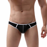 Ouzey Men Underwear Briefs Shorts Thin Panties Breathable Low Rise U Convex Pouch Underpants Cueca calzoncillo Plus Size M-3XL