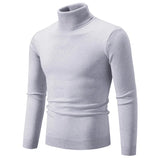 Ouzey 2024 Autumn/Winter Solid Color Polo/Turtle Neck Sweater Men Fashionable Simple Casual Knitted Top Trendy Youth Base Layer Top