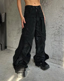 Ouzey dandys world Y2K New Trend Men's Gothic Hip Hop Retro Hollow Design Oversize Loose Jeans Harajuku Fashion Wide Legs Wide Pants Street Wear