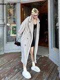 Ouzey Spring Winter Long Oversized Fluffy Thick Warm Soft Faux Mink Fur Coat Women Elegant Luxury Chic Furry Overcoat 2025