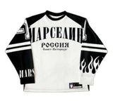 Ouzey Россия Jersey Y2K Long Sleeve Tops Men Women Hip Hop Letter Oversized Sweatshirt Breathable Baseball Uniform Pullover Sweatshirt