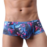 Ouzey Boxer Mens Underwear Men Low Waist Print Boxers Panties Breathable Boxershorts Men U Pouch Bikini Shorts  Underwear