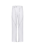 Ouzey Spring Autumn Cool Black Pencil Pants Men with Many Zippers Luxury Designer Clothing Trousers White Runway Fashion