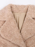 Ouzey Autumn Winter Long Oversized Thick Warm Fluffy Khaki Faux Fur Coat Women Pockets Loose Casual Korean Fashion 2025