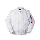 Ouzey 2024 Autumn Thin White Ma1 bomber flight rain windbreaker waterproof varsity letterman air force baseball jacket for men/women