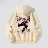 Ouzey Heavyweight American leading graffiti hooded sweatshirt for men and women in autumn and winter, lazy style tops and jackets