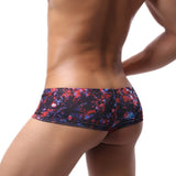 Ouzey Boxer Mens Underwear Men Low Waist Print Boxers Panties Breathable Boxershorts Men U Pouch Bikini Shorts  Underwear