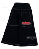 Ouzey Hip Hop New Color Wexwear Embroidered Y2k Baggy Jeans Streetwear Men Women High Waist Wide Trouser Harajuku Black Pants