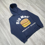 Ouzey 2025 Hoodies Men Women Hamburger Pattern Hoodies Sweatshirts Pullovers American Retro Sweatshirts Hoodies Street Wear