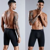 Ouzey Long Boxer Cotton Men's Panties Seamless Family Boxershorts  Underwear Boy Underpants  Male Shorts Sport Pants