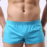 Ouzey Men Boxer Shorts Underwear Cotton Underpants Breathable Solid Color Home Underpants Sleepwear Cueca Boxer Para Hombre