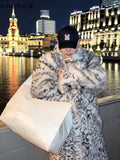 Ouzey Winter Long Colorful Thickened Warm Oversized Faux Fur Coat Men Runway European Fashion Luxury Designer Clothes 2025