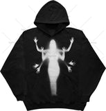 Ouzey Woman Hoodie Y2k Goth Hand Print Streetwear Women Sweatshirt Hoodie Goth Korean Harajuku Anime Women Clothing Kawaii Clothing