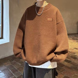 Ouzey Autumn and winter thick sweater men's Korean style trendy loose Japanese sweater winter ins Hong Kong style lazy sweater jacket