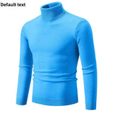 Ouzey 2024 Autumn/Winter Solid Color Polo/Turtle Neck Sweater Men Fashionable Simple Casual Knitted Top Trendy Youth Base Layer Top