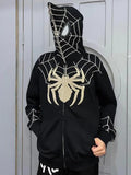 Ouzey Men's Spider Man Styling Print Oversized Hoodie