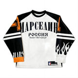 Ouzey Россия Jersey Y2K Sweatshirt Men Harajuku Hip Hop Letter Graphic Oversized Pullover Sweatshirt Shirt Round Neck Long Sleeve Tops