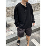 Ouzey Korean large size t-shirt sweatshirt long sleeve men's and women's loose spring and autumn style men clothing y2k top emo shirt