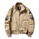 Ouzey 2024 Brad Pitt Fury WW2 Tanker Khaki Spring Military Cotton Bomber Jacket Lightweight Men's Cotton Tanker Jacket