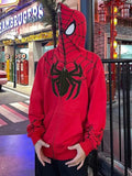 Ouzey Men's Spider Man Styling Print Oversized Hoodie