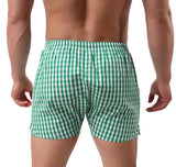 Ouzey Men's Underwear Classic Plaid Boxers Shorts Cotton Soft Trunks Loose Men Underpants Homens Cueca Boxer Man Pants Wfk03