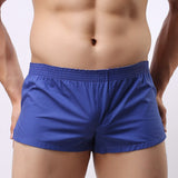 Ouzey Men Boxer Shorts Underwear Cotton Underpants Breathable Solid Color Home Underpants Sleepwear Cueca Boxer Para Hombre